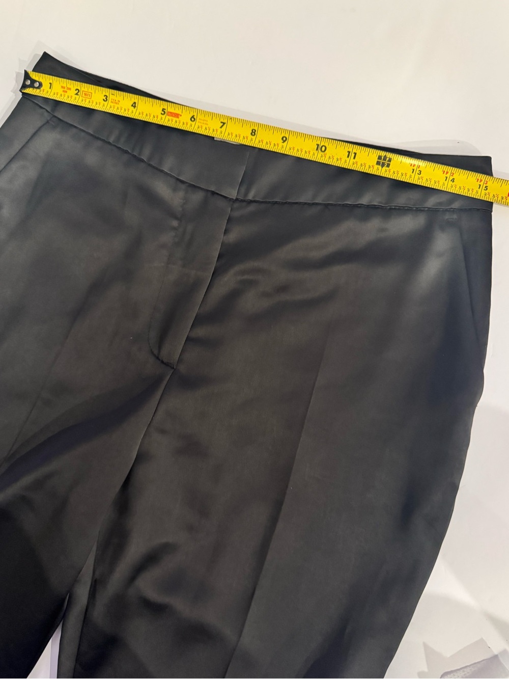 Jason Wu Black Business Professional Dress Pants w/ Bottom Slits, Slight Flare - Picture 9 of 13